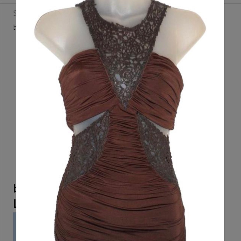 Kardashians by bebe ruched cut out dress